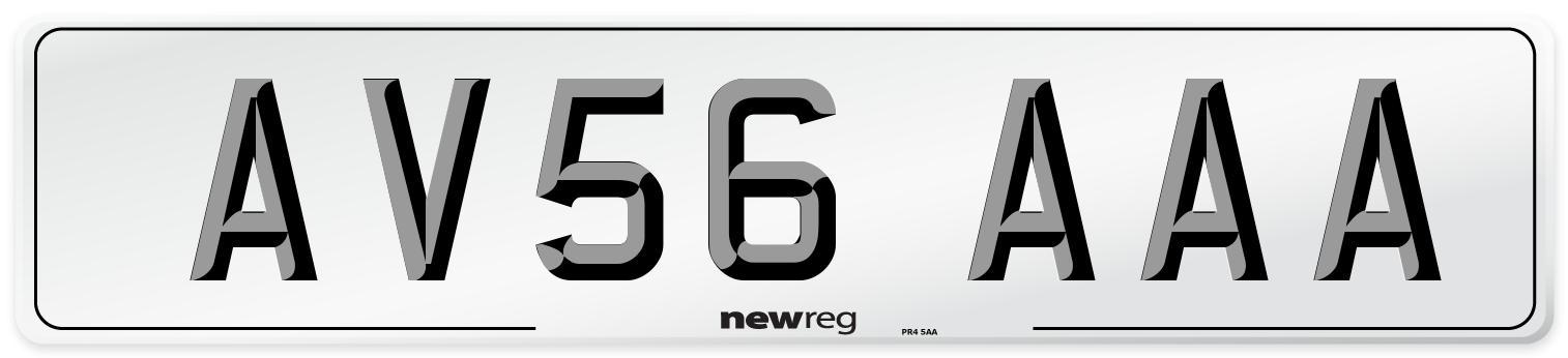 AV56 AAA Number Plate from New Reg